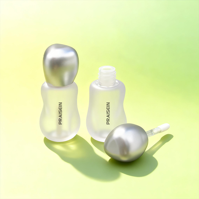 Pink clear lip gloss tube with wand 3ml 5ml cosmetic packaging container unique frosted lip gloss tube wholesale