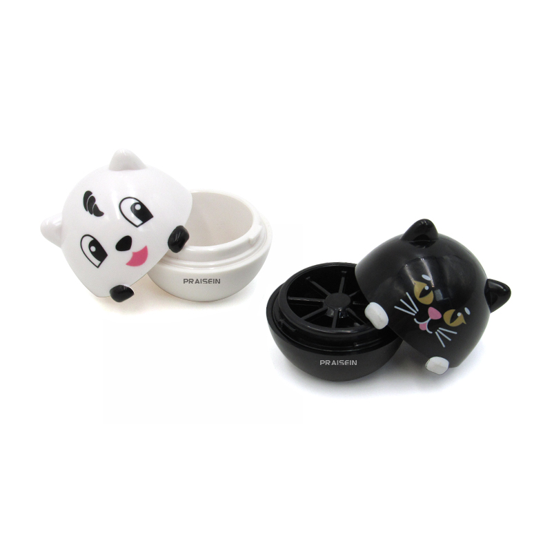 Biodegradable 7g lovely cosmetics lip balm ball container cartoon plastic lipstick packaging free sample