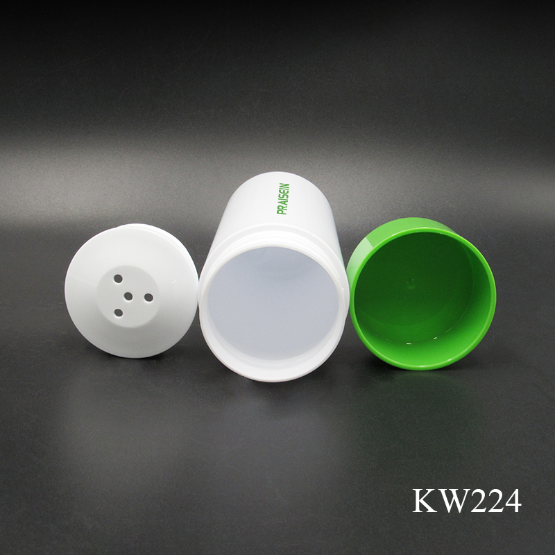 Private Label 100g Round Baby Powder Bottle White PE Plastic Talcum Powder Containers