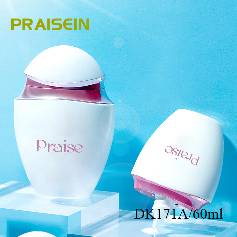 Private Label Cosmetic Lotion Bottle Empty Plastic 60ml White Sunscreen Squeeze Bottles